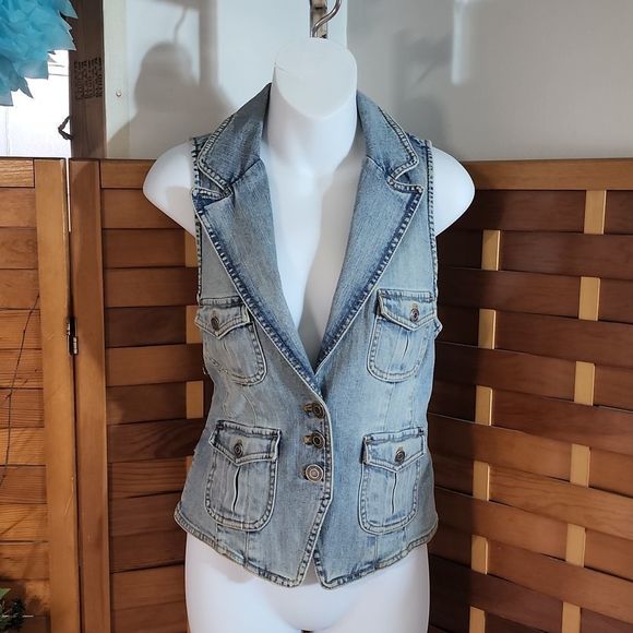 Michael Kors Collection Jackets & Blazers - Michael Kors denim vest